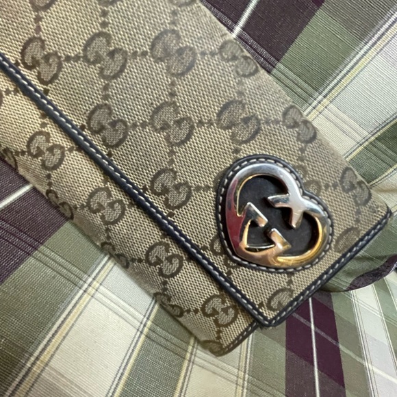 Gucci GG monogram Canvas lovely Heart long Wallet-Brown - Picture 7 of 7